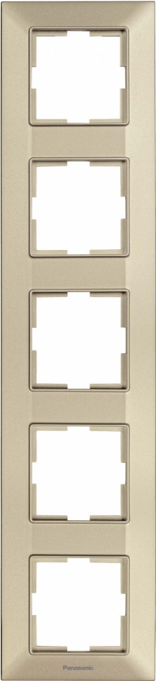 Рамка Panasonic Arkedia Slim WNTF08152BR-RU 5x вертикальный монтаж пластик бронза (упак.:1шт)