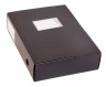 Короб архивный вырубная застежка Бюрократ -BA80/08BLCK пластик 0.8мм корешок 80мм 330х245мм черный