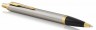 Ручка шариковая Parker IM Core K321 (1931670) Brushed Metal GT M синие чернила подар.кор.