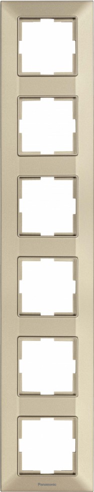 Рамка Panasonic Arkedia Slim WNTF08162BR-RU 6x вертикальный монтаж пластик бронза (упак.:1шт)
