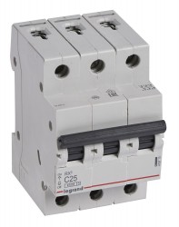 Выключатель автоматический Legrand RX3 419710 25A тип C 4.5kA 3П 400В 3мод