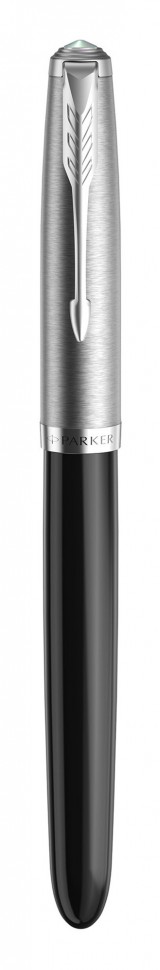 Ручка перьевая Parker 51 Core (2123491) Black CT F перо сталь нержавеющая подар.кор.