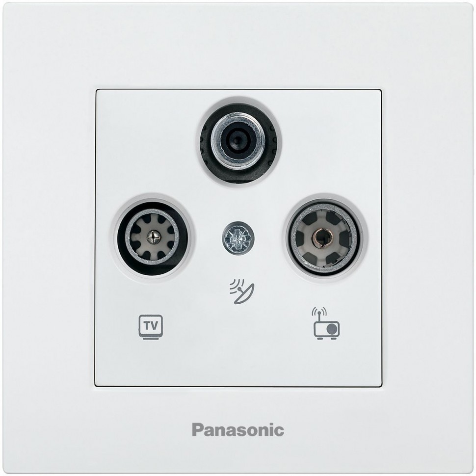 Розетка телевизионная Panasonic Karre Plus (WKTC04632WH-RU) скрыт. IP20 белый (упак.:1шт)