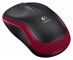 Мышь Logitech M185 красный оптическая (1000dpi) беспроводная USB1.1 для ноутбука (2but)