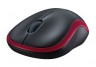 Мышь Logitech M185 красный оптическая (1000dpi) беспроводная USB1.1 для ноутбука (2but)