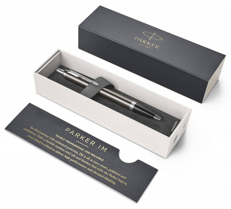 Ручка шариковая Parker IM Core K321 (1931671) Dark Espresso CT M черные чернила подар.кор.