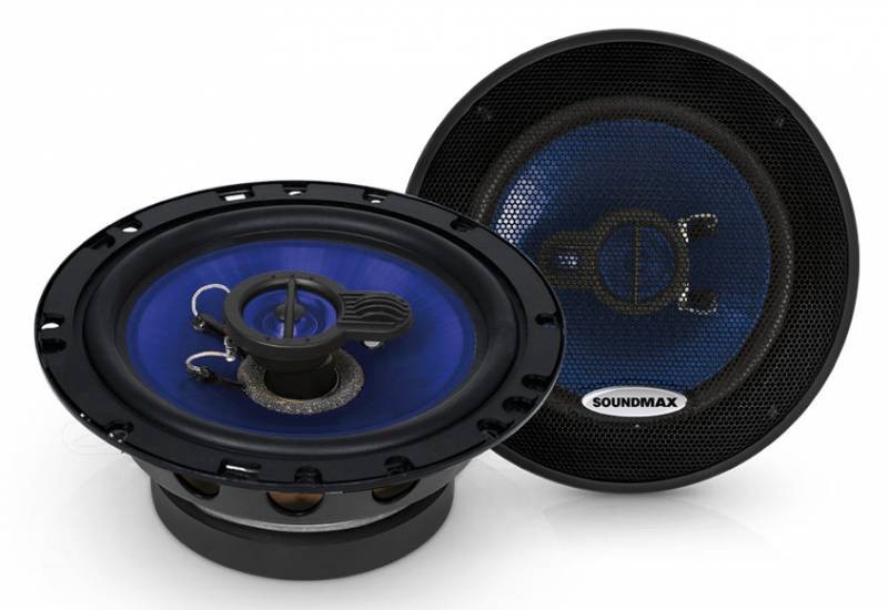 Колонки автомобильные Soundmax SM-CSE603 160Вт 91дБ 4Ом 16см (6дюйм) (ком.:2кол.) коаксиальные трехполосные