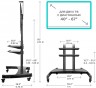 Подставка для телевизора Onkron TS3881 черный 40"-67" макс.112.9кг напольный мобильный