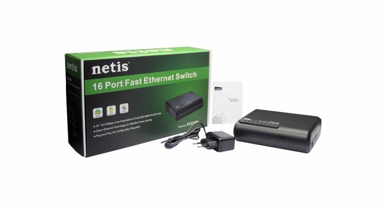 Коммутатор Netis ST3116P 16x100Mb неуправляемый