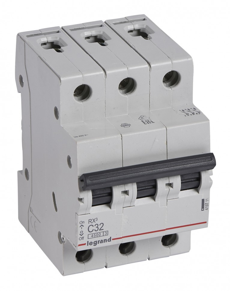 Выключатель автоматический Legrand RX3 419711 32A тип C 4.5kA 3П 400В 3мод