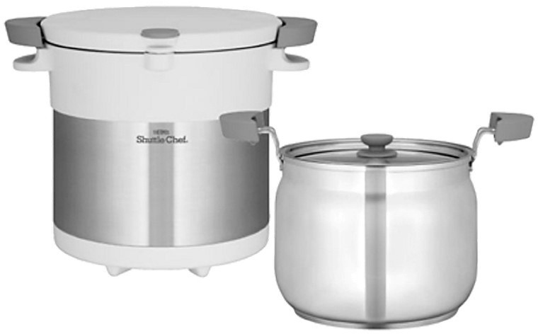 Термокастрюля Thermos Shuttle Chef KBC-4500 PWH 4.5л. белый/серебристый (451538)