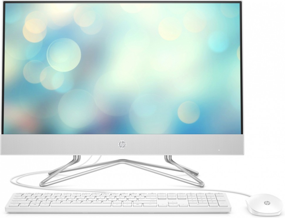 Моноблок HP 24-df1007ur 23.8" Full HD i5 1135G7 (2.4)/8Gb/SSD256Gb/Iris Xe/CR/Free DOS 3.0/GbitEth/WiFi/BT/90W/клавиатура/мышь/Cam/белый 1920x1080
