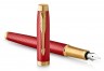 Ручка перьевая Parker IM Premium F318 (2143650) Red GT F перо сталь нержавеющая подар.кор.