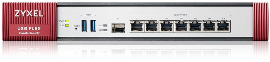 Межсетевой экран Zyxel USG FLEX 500 (USGFLEX500-RU0101F) 10/100/1000BASE-TX/SFP серебристый