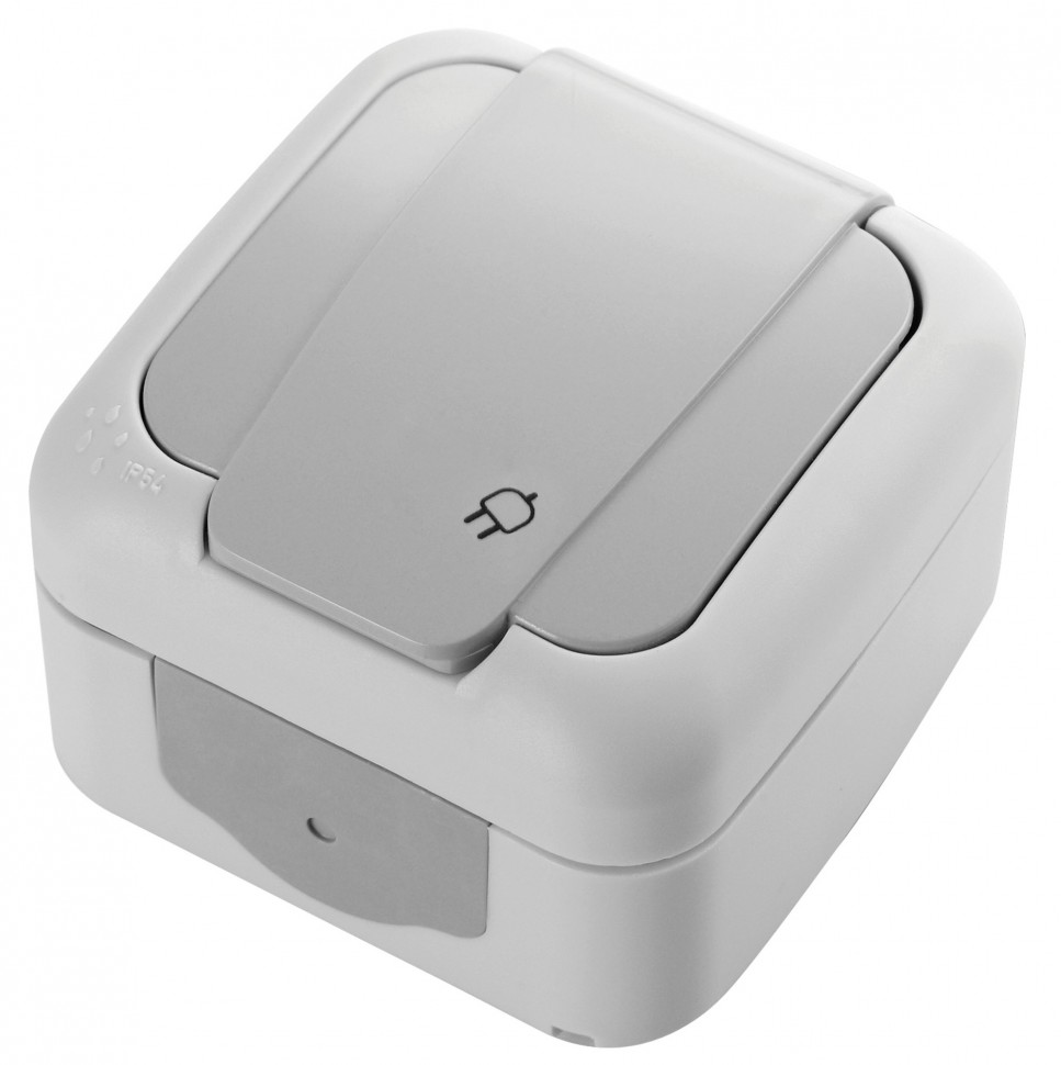 Розетка силовая Panasonic Palmiye (90555515-RU) откр. крыш. IP54 серый (упак.:1шт)