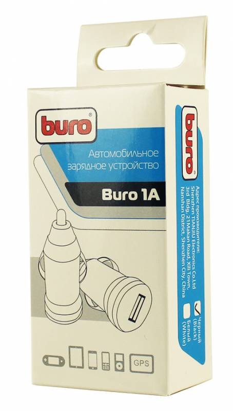 Автомобильное зар./устр. Buro TJ-084 1A универсальное черный