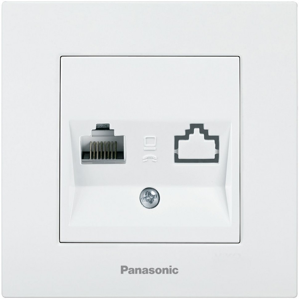Розетка компьютерная Panasonic Karre Plus (WKTC04042WH-RU) скрыт. IP20 белый (упак.:1шт)