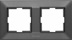 Рамка Panasonic Arkedia Slim WNTF08022DG-RU 2x горизонтальный монтаж пластик дымчатый (упак.:1шт)