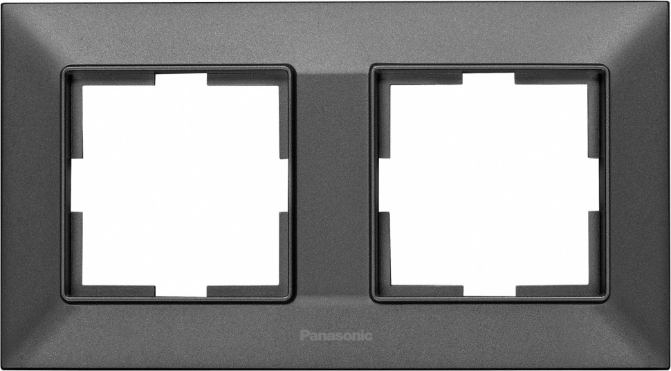 Рамка Panasonic Arkedia Slim WNTF08022DG-RU 2x горизонтальный монтаж пластик дымчатый (упак.:1шт)