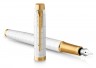 Ручка перьевая Parker IM Premium F318 (2143649) Pearl GT F перо сталь нержавеющая подар.кор.