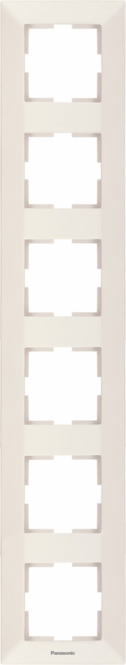 Рамка Panasonic Arkedia WMTF08162BG-RU 6x вертикальный монтаж пластик бежевый (упак.:1шт)