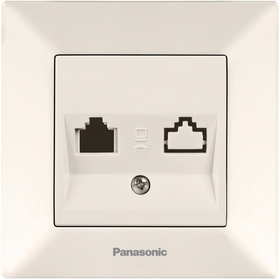 Розетка компьютерная/телефонная Panasonic Arkedia (WMTC04122BG-RU) скрыт. IP20 бежевый (упак.:1шт)