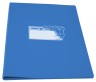Папка метал.зажим Бюрократ Tropic -TR07CAZURE A4 пластик 0.7мм голубой