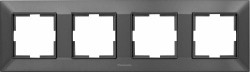 Рамка Panasonic Arkedia Slim WNTF08042DG-RU 4x горизонтальный монтаж пластик дымчатый (упак.:1шт)