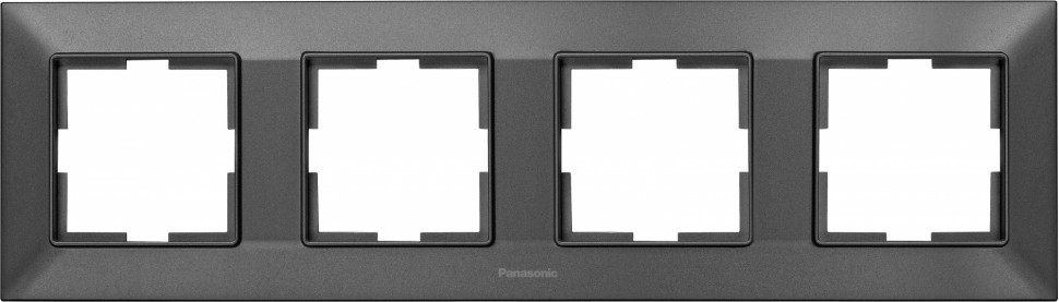 Рамка Panasonic Arkedia Slim WNTF08042DG-RU 4x горизонтальный монтаж пластик дымчатый (упак.:1шт)