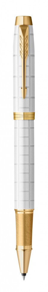 Ручка роллер Parker IM Premium T318 (2143646) Pearl GT F черные чернила подар.кор.