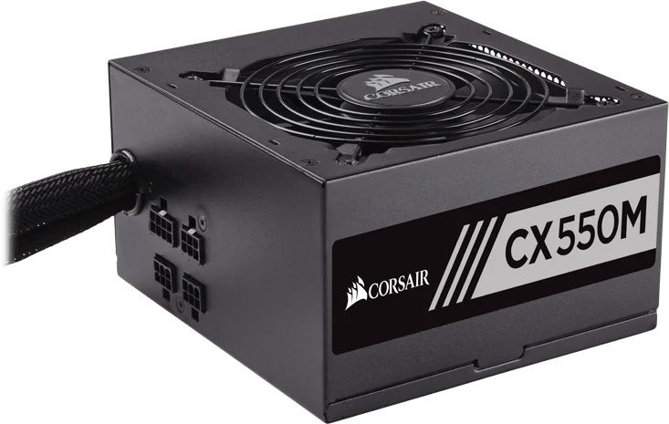 Блок питания Corsair ATX 550W CX550M 80+ bronze (24+4+4pin) APFC 120mm fan 5xSATA Cab Manag RTL