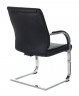 Кресло Бюрократ T-8010N-LOW-V черный Leather Black искусственная кожа низк.спин. полозья металл хром