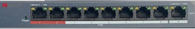 Коммутатор Hikvision HiWatch DS-S908P(B) 9x100Mb 8PoE 60W неуправляемый