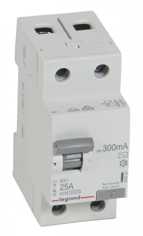 Выключатель дифф. тока Legrand RX3 402032 25A 300мА AC 2П 230В 2мод