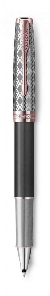 Ручка роллер Parker Sonnet Premium T537 (2119790) Metal Grey PGT F черные чернила подар.кор.