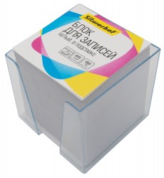 Блок для записей бумажный Silwerhof 90х90х90мм 65г/м2 92% белый в подставке