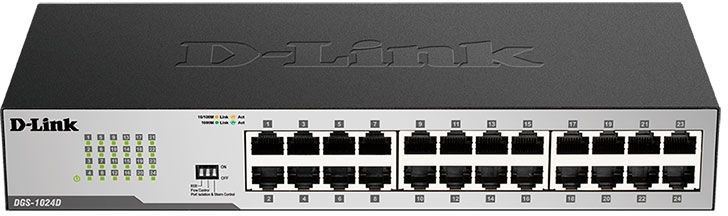 Коммутатор D-Link DGS-1024D/I1A 24G неуправляемый
