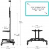 Подставка для телевизора Onkron TS1551 черный 40"-70" макс.60.5кг напольный мобильный