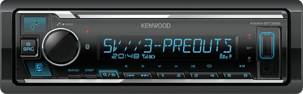 Автомагнитола Kenwood KMM-BT356 1DIN 4x50Вт