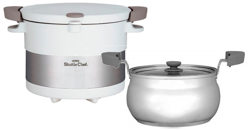 Термокастрюля Thermos Shuttle Chef KBC-3000 PWH 3л. белый/серебристый (451484)
