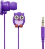Наушники вкладыши Hama Owl 1.2м фиолетовый проводные (оголовье)