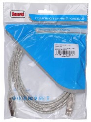 Кабель Buro USB2.0-AM/BM-3-TRANS USB A(m) USB B(m) 3м прозрачный