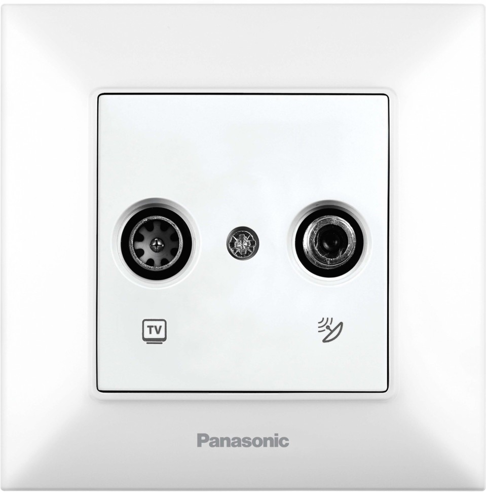 Розетка телевизионная Panasonic Arkedia Slim (WNTC04612WH-RU) скрыт. IP20 белый (упак.:1шт)