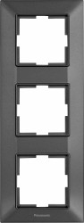 Рамка Panasonic Arkedia Slim WNTF08132DG-RU 3x вертикальный монтаж пластик дымчатый (упак.:1шт)