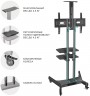 Подставка для телевизора Onkron TS1552 черный 40"-70" макс.60.5кг напольный мобильный