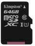 Флеш карта microSDXC 64Gb Class10 Kingston SDCS/64GBSP w/o adapter