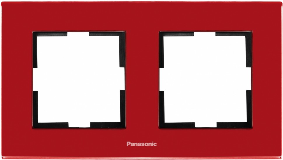 Рамка Panasonic Karre Plus WKTF08023GC-RU 2x горизонтальный монтаж стекло бордовый (упак.:1шт)