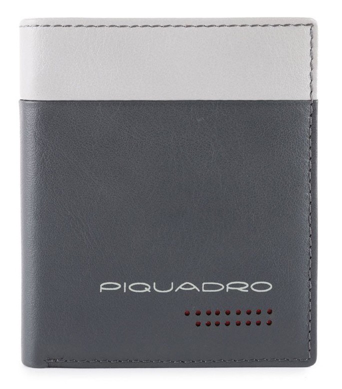 Чехол для кредитных карт Piquadro Urban PP1518UB00R/GRN серый/черный натур.кожа