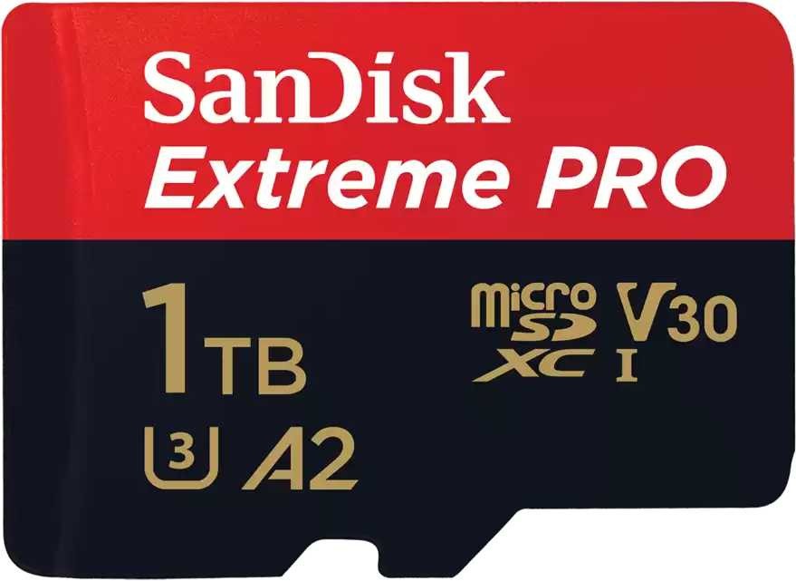 Флеш карта microSDXC 1Tb Class10 Sandisk SDSQXCZ-1T00-GN6MA Extreme Pro + adapter