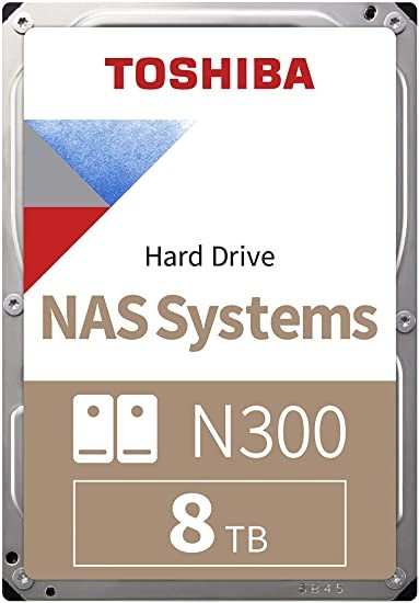Жесткий диск Toshiba SATA-III 8Tb HDWG180UZSVA NAS N300 (7200rpm) 256Mb 3.5" Bulk